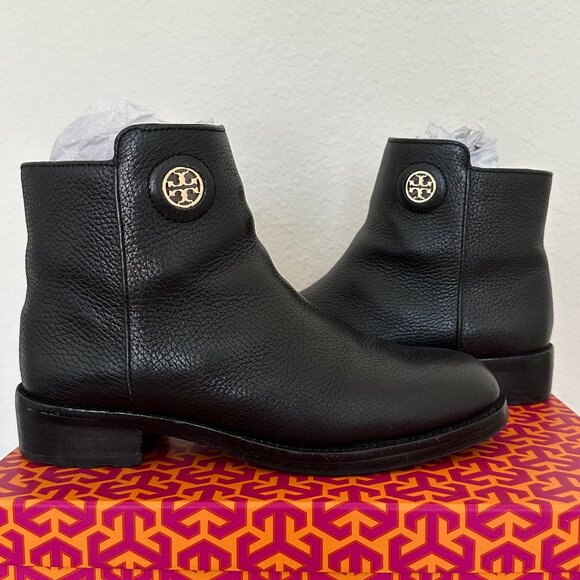 👢Tory Burch👢 Classic Junction 35 mm Ankle Bootie -  Tumbled Leather, Size 8 - Picture 3 of 14